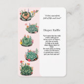 多肉性モダンサボテンの赤ちゃんシャワー エンクロージャーカード (正面)