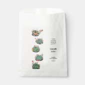 多肉性モダンサボテンの赤ちゃんシャワー フェイバーバッグ (正面)