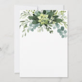 多肉性ユーカリ緑のリハーサルディナー 招待状 (裏面)