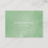 多肉性幾何学的ベビーシャワーおむつラッフル エンクロージャーカード (裏面)