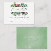 多肉性幾何学的ベビーシャワーおむつラッフル エンクロージャーカード (正面/裏面)