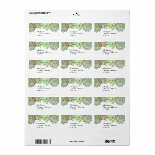 多肉性結婚住所 シール (フルシート)