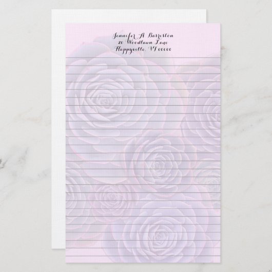 多肉性背景人文筆紙 便箋 (正面/裏面)