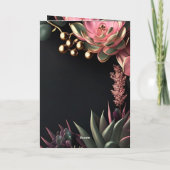 多肉性花誕生日驚きのパーティーフローラ 招待状 (裏面)