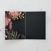 多肉性花誕生日驚きのパーティーフローラ 招待状 (内部)