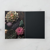 多肉性花誕生日驚きのパーティーフローラ 招待状 (内部)