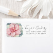 多肉性開花 |差出人住所 ラベル (インサイチュ)