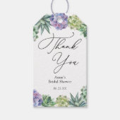 多肉感謝意ブライダルシャワーギフトラベル ギフトタグ (正面)