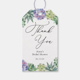 多肉感謝意ブライダルシャワーギフトラベル ギフトタグ