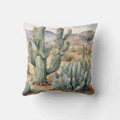 多肉感 |サボテン水彩装飾 クッション (裏面)