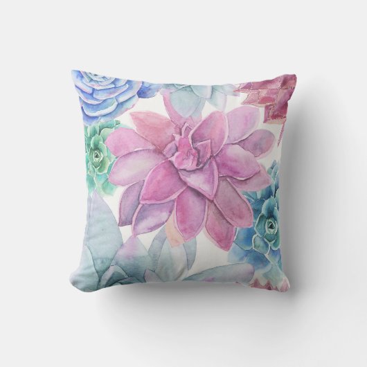 多肉料理シモダンックフィエスタガーデンフローラホワイト クッション (正面)