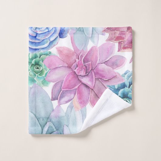 多肉料理シモダンックフィエスタガーデンフローラホワイト バスタオルセット (ウォッシュタオル)