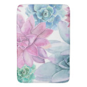 多肉料理シモダンックフィエスタガーデンフローラホワイト バスマット (正面縦)