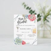 多肉料理、無料ドリンクのリハーサルディナー 招待状 (スタンド正面)