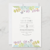 多肉春園 |イースターの水彩 招待状 (正面)