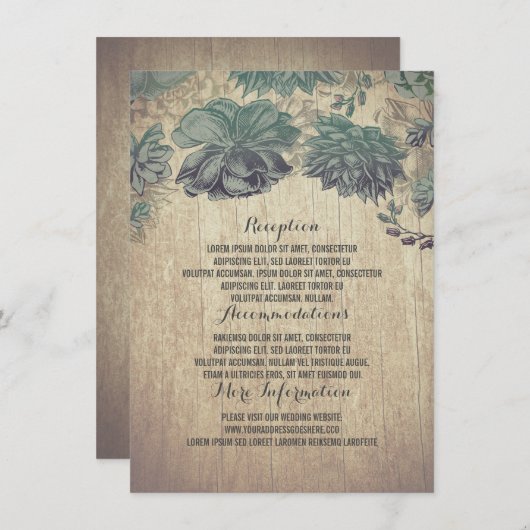 多肉木素朴の結婚詳細 エンクロージャーカード (正面/裏面)