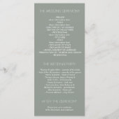 多肉木素朴結婚式 プログラム (裏面)