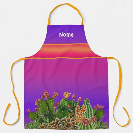 多肉杯オールオーバープリントエプロン エプロン (正面)