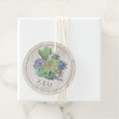 多肉株素朴と木材結婚のID515 フェイバータグ (インサイチュ)