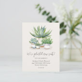 多肉栽培の新しい根Weve新しいアドレスを移動 ポストカード (スタンド正面)