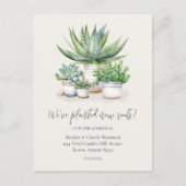 多肉栽培の新しい根Weve新しいアドレスを移動 ポストカード (正面)