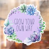 多肉栽培は自分の好みに合わせて紫になる ウィンドウサイン (シート2)