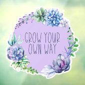 多肉栽培は自分の好みに合わせて紫になる ウィンドウサイン (シート3)