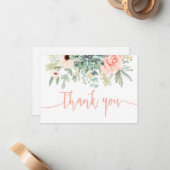 多肉桃コーラル感謝してい君 ノートカード (正面/裏面インサイチュ)