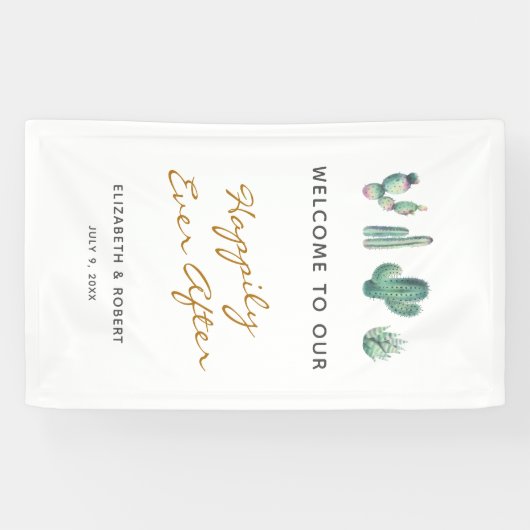 多肉植物が緑に染まった後も幸せに 横断幕 (横)