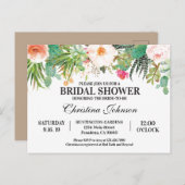 多肉植物とサボテンのある結婚前のお茶会の招待状 ポストカード (正面/裏面)