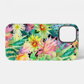 多肉植物とサボテンのガーデンパターン iPhoneケース (裏面横)