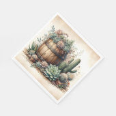 多肉植物とサボテンの素朴な配置 スタンダードランチョンナプキン (角)