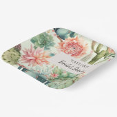 多肉植物とサボテンの花 ペーパープレート (傾斜あり)