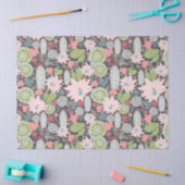 多肉植物とサボテン模様 薄葉紙 (クラフト)