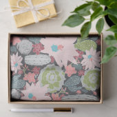 多肉植物とサボテン模様 薄葉紙 (ギフト)