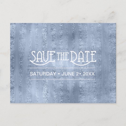 多肉植物とスパークルでお知らせ ブルー ID515 案内ポストカード (正面)