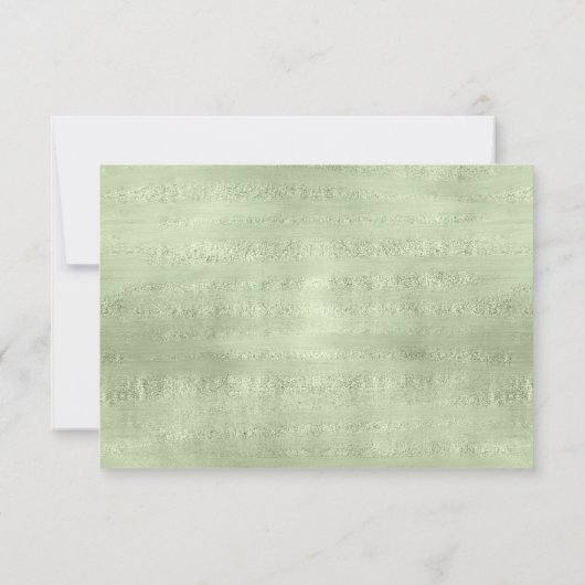 多肉植物とスパークルブライダルシャワーグリーンID515 招待状 (裏面)