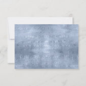 多肉植物とスパークルブライダルシャワーブルーID515 招待状 (裏面)