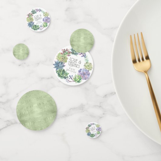 多肉植物とスパークル結婚のリースグリーンID515 コンフェッティ (グループ)