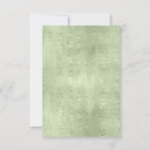 多肉植物とスパークル詳細挿入グリーンID515 招待状 (裏面)