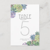 多肉植物とスパークル テーブルナンバー グリーン ID515 (正面)