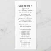 多肉植物とピンクのバラエレガントな結婚式のプログラム プログラム (裏面)