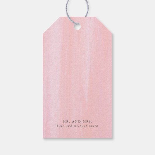 多肉植物とピンク色の花ありがとう ギフトタグ (裏面)