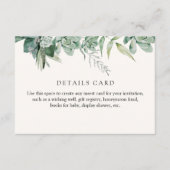 多肉植物とユーカリのディテール 封入カード エンクロージャーカード (正面)