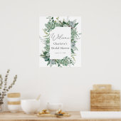 多肉植物とユーカリのブライダルシャワーのお出迎え ポスター (キッチン)