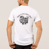 多肉植物と幸せな一日を! トライブレンドTシャツ (裏面)