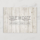 多肉植物と素朴な木材のSave the Date ID515 案内ポストカード (正面)