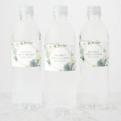 多肉植物と緑のウォーターボトルラベル ペットボトルラベル (ボトル)