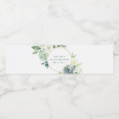 多肉植物と緑のウォーターボトルラベル ペットボトルラベル (シングルラベル)