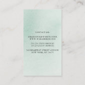 多肉植物と金ゴールドのエレガント緑ボホの葉 名刺 (裏面)